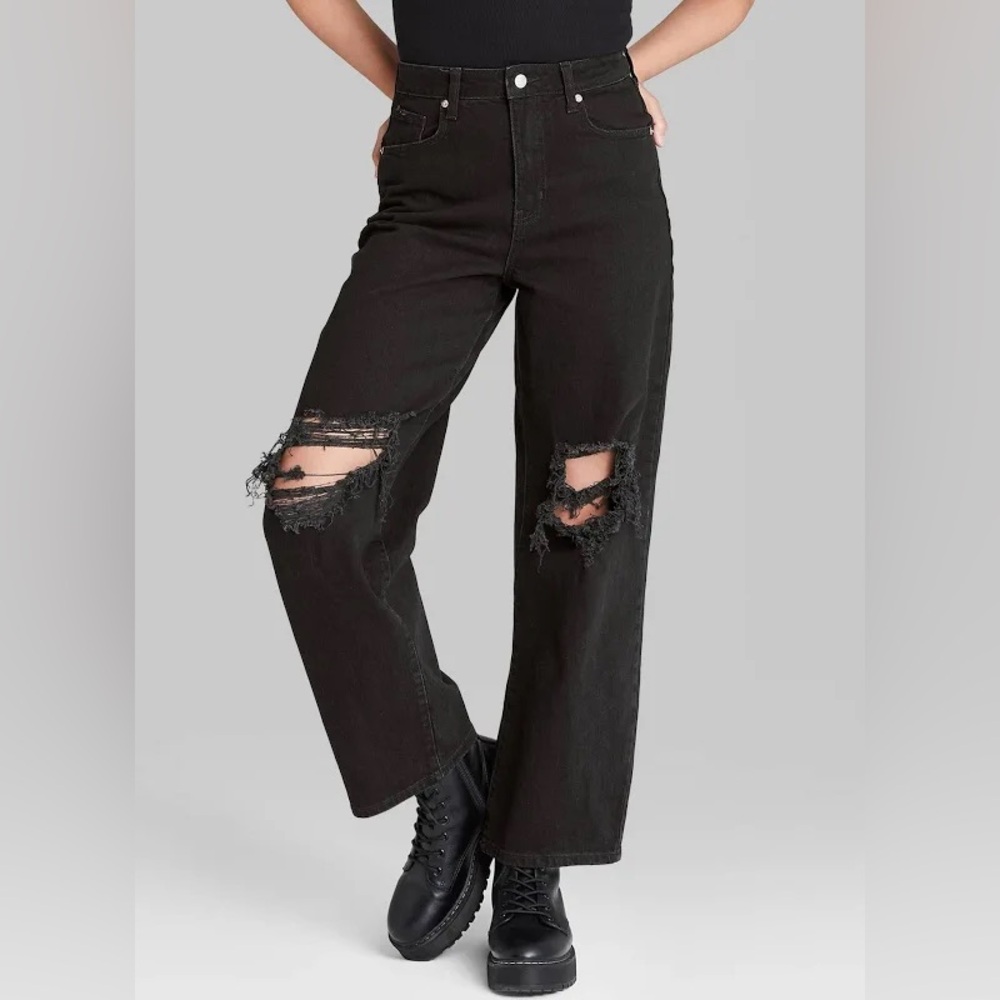 Wild fable black distressed jeans